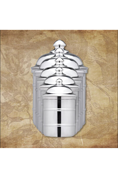 Other طقم 5 علب معدن للشاهي والقهوة والسكر