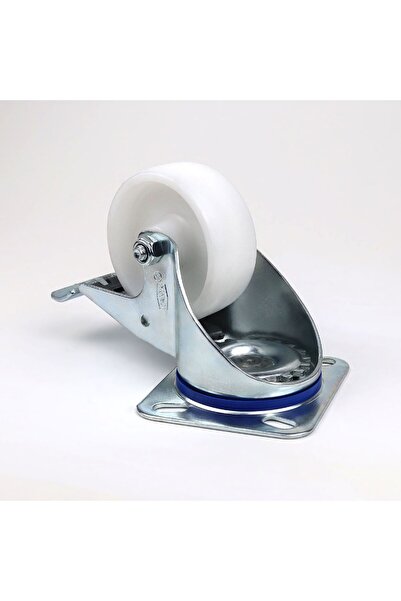 FIRINCIDEPOM 80 mm Fireproof Polyamide Brake Wheel - White