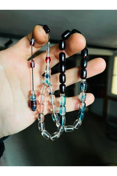 TTS TÜRK TESBİH SANATI سبحة من الزجاج البرتقالي الناري مصنوعة يدويًا بحرفية ع...