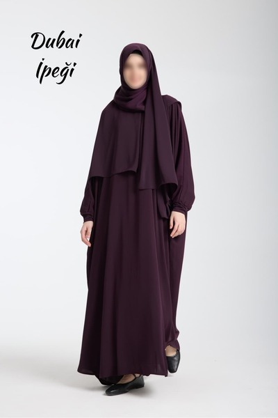 ZESA TASARIM Mürdüm Dubai İpeği Yarasakol Ferace