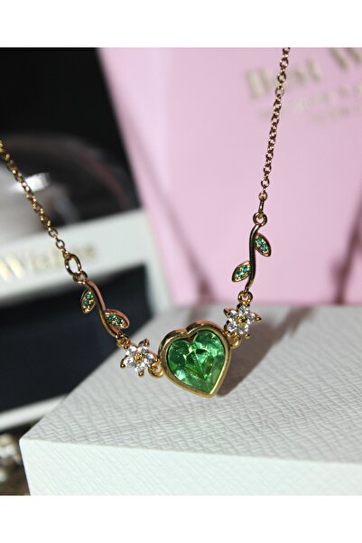 jewelry guide Yeşil Kalpli Aşk Kolye