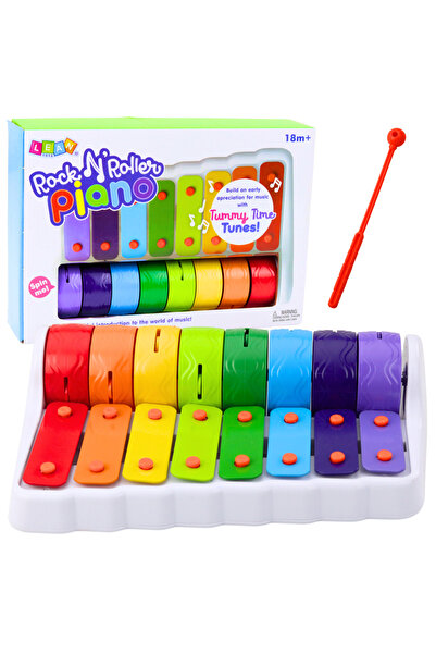 LEAN Παιδικό Μουσικό Όργανο Πιάνο Ροκ εν Ρόλερ με Κύμβαλα, Περιστρεφόμενες Ρό...