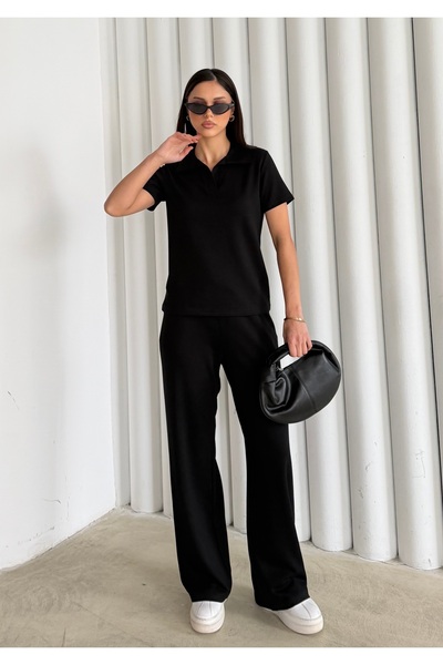 BEJNA Women's Polo Neck Modal Short Sleeve Soft Touch Sports Set