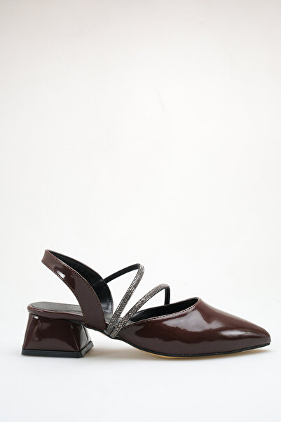 ich1one Napoli Women's Patent Leather Heeled Ballerina Shoes – 5 cm Heel, Cas...