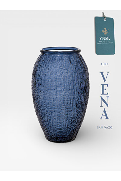 YNSK Luxury | VENA | İthal İskandinav Tarz Cam Vazo 24 cm