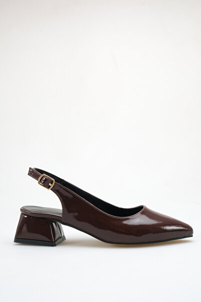 ich1one Roma Women's Patent Leather Heeled Ballerina Shoes – 5 cm Heel, Casua...