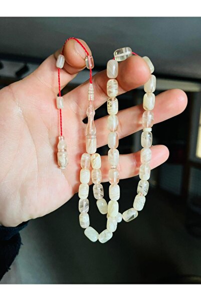 TTS TÜRK TESBİH SANATI سبحة من الزجاج البرتقالي الناري مصنوعة يدويًا بحرفية ع...