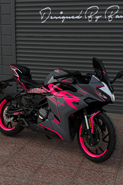 Banxtre Complete Neon Pink Detailed Sticker Set for Cfmoto 250Sr Motorcycle