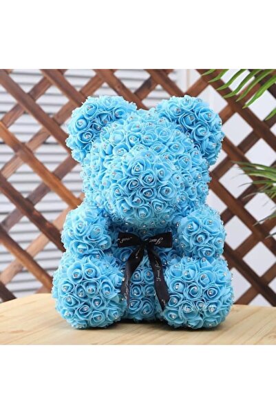 OEM Blue Floral Bear Made of Foam Roses