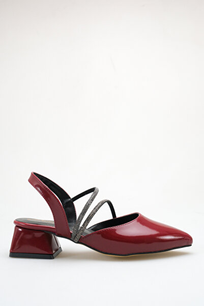 ich1one Pantofi de balet cu toc din piele lăcuită pentru femei Napoli – Toc d...