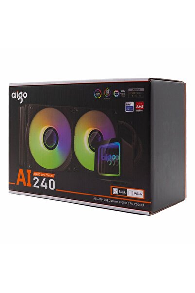 Aigo Ai240 Argb 240mm Am5/1700P Black Processor Liquid Cooler