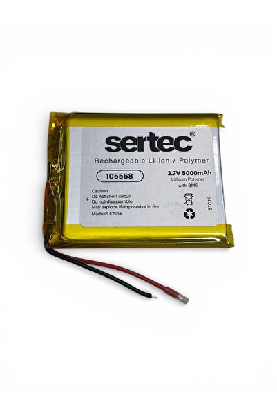instatech Sertec 105568 3.7V 5000 mAh Li-Polymer Pil (Devreli/1.5A)