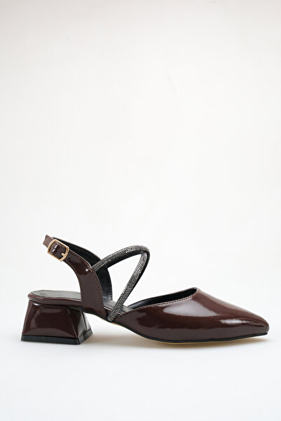 ich1one Milano Women's Patent Leather Heeled Ballerina Shoes – 5 cm Heel, Cas...