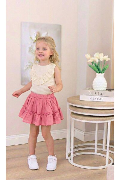 FURKYY Letnji set suknje za devojčice (gornji i donji deo)