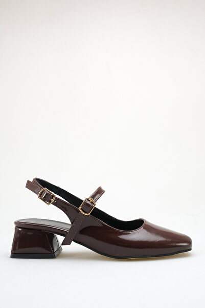 ich1one Palermo Women's Patent Leather Heeled Ballerina Shoes – 5 cm Heel, Ca...