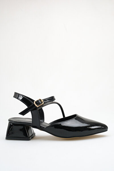 ich1one Pantofi de damă Torino din piele lăcuită cu toc – Toc de 5 cm, pentru...