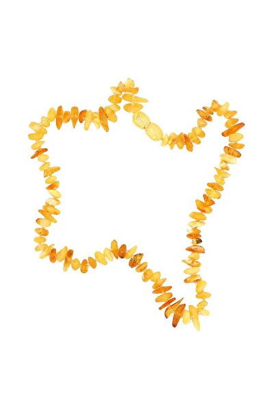 Inure Jewelry Baby Drop Amber Teeth Necklace