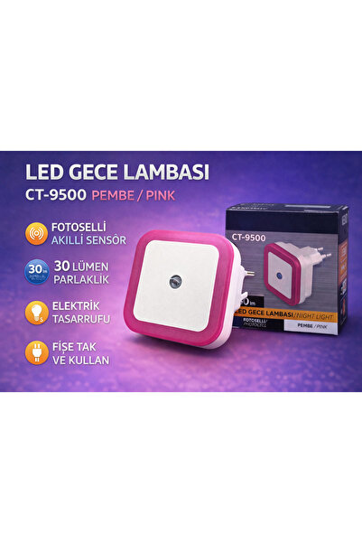 EyluX Shop Modern Sensörlü Mini Led Gece Lambası Led Spot FOTOSELLİ GECE LAMBASI