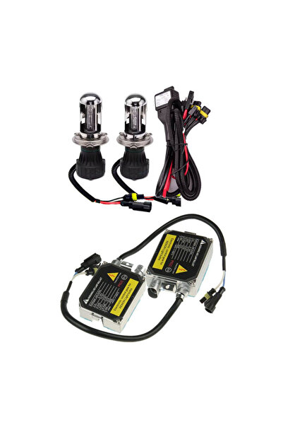 KOTO H4 8000K Xenon Ampul 2 Adet + Tesisat Kablosu+2 Adet Ballast