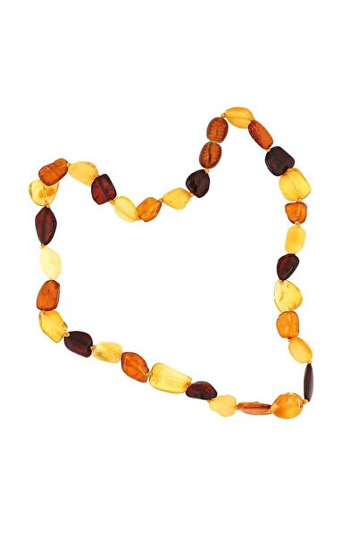 Inure Jewelry Baby Drop Amber Teeth Necklace