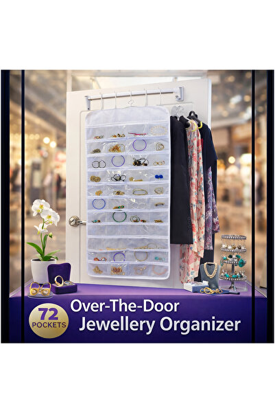 direkstoktan Asılabilir Bujiteri Takı Düzenleyici 72 Bölmeli / Hanging Jewelr...