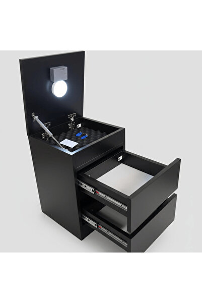 Gizli Bölme NFC Kilitli Gizli Bölmeli Komodin - Montajlı