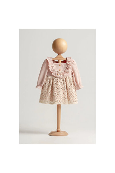 Mymio Beaded Natural Dress - Dried Rose