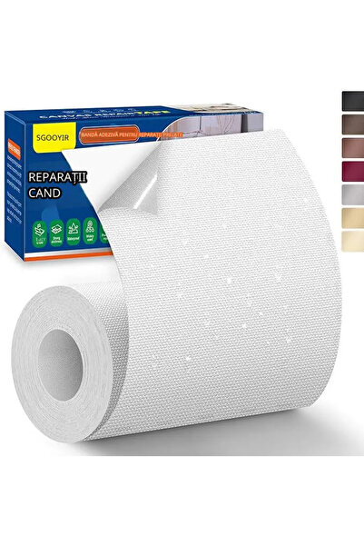 Outus White self-adhesive textile patches, 10 × 200 cm, self-adhesive patches...