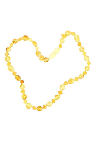 Inure Jewelry Baby Drop Amber Teeth Necklace