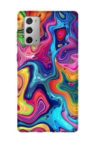 lelia حافظة هاتف شفافة مطبوعة متوافقة مع هاتف سامسونج جالاكسي نوت 20 |   مجمو...