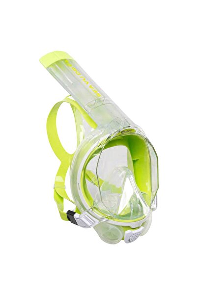 Mares Маска за шнорхелинг AQ за цялото лице - SEA VU DRY Lime, бяла, S-M