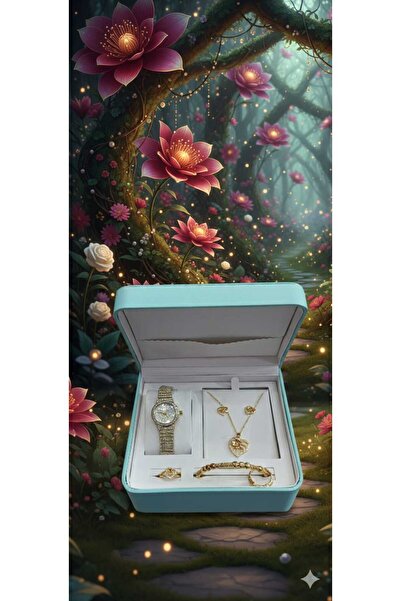 Treasures This is an elegant women's accessory set that includes a gold steel...
