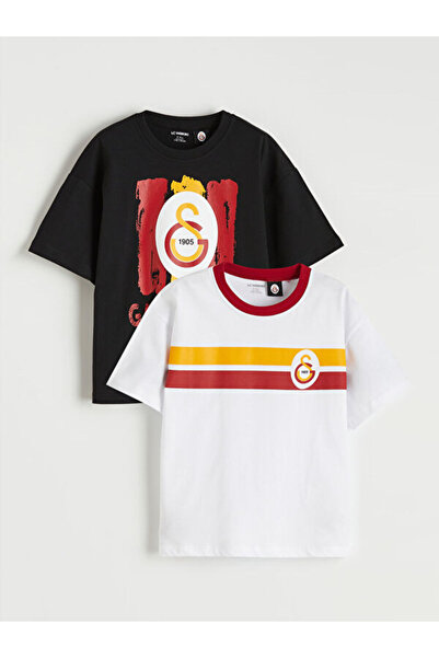 LC Waikiki Rmz Gi̇yi̇m Farki̇yla Licensed Printed Boys' T-Shirt 2-Pack