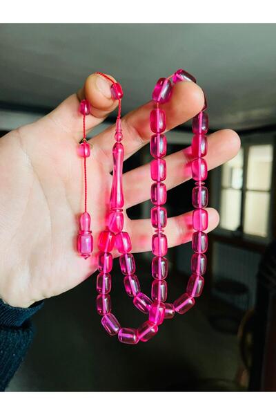 TTS TÜRK TESBİH SANATI سبحة كهرمانية مقطوعة يدويًا بحرفية عالية