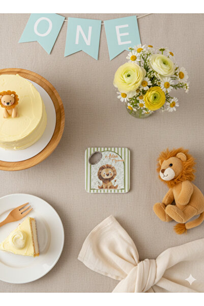 arslart Aslan temalı kişiye özel magnet açacak & bardak altlığı, erkek bebek ...