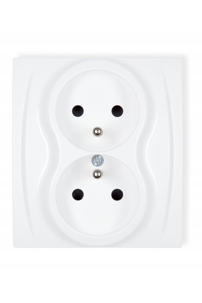 Other Gniazdo ścienne podwójne 16A 250V białe z uziemieniem 1 szt.