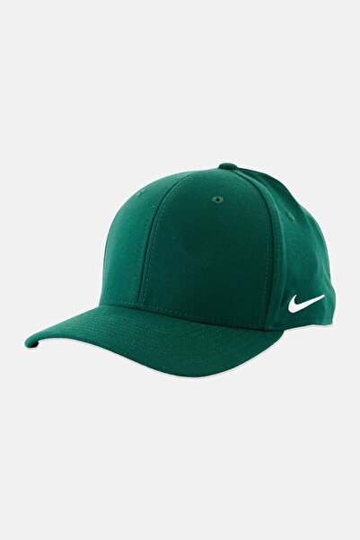 Nike Men Embroidered Logo Swoosh Flex Cap, Forest Green