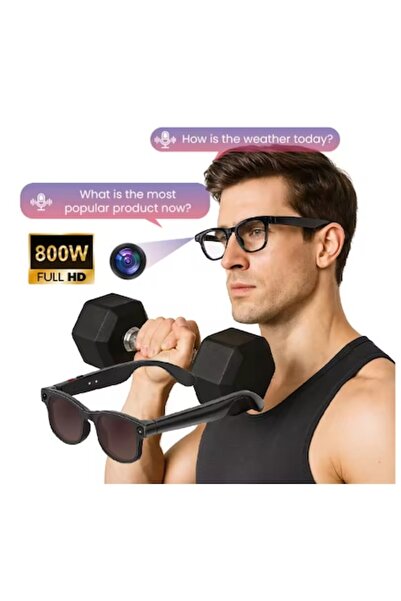 Donc Smart Glasses, Cyan, with SONY 8MP Camera