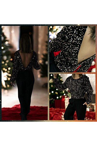 ZEYNVA Sequined Bodysuit