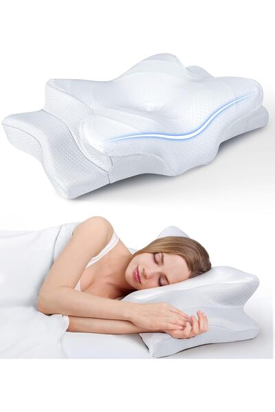 NİL Ultra Pain Relief Cooling Pillow for Neck Support, Odourless Ergonomic Co...