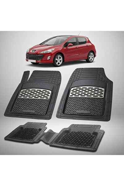 TEAMCAR Covorașe auto compatibile cu Peugeot 308 5 uși (2007-2011) argintii