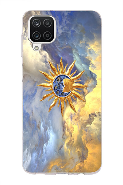 moonset Samsung Galaxy A12/M12 Uyumlu Baskılı Yumuşak Silikon Şeffaf Telefon ...