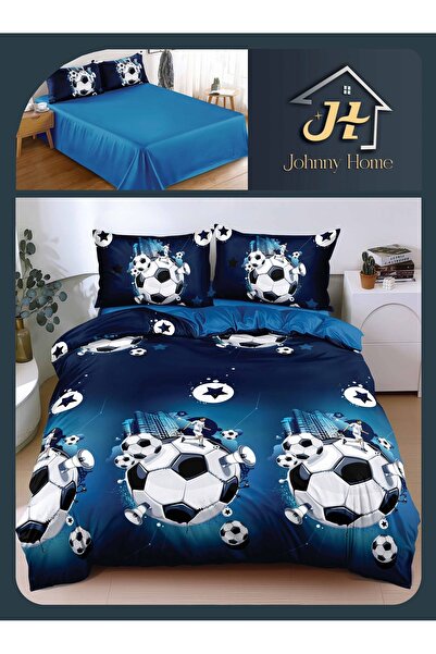 trendyhome Lenjerie pat dublu 4 piese, bumbac satinat, cearceaf 240x250 fara ...