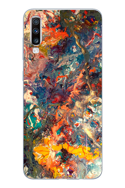 moonset Samsung Galaxy A70 Uyumlu Baskılı Yumuşak Silikon Şeffaf Telefon Kılıfı