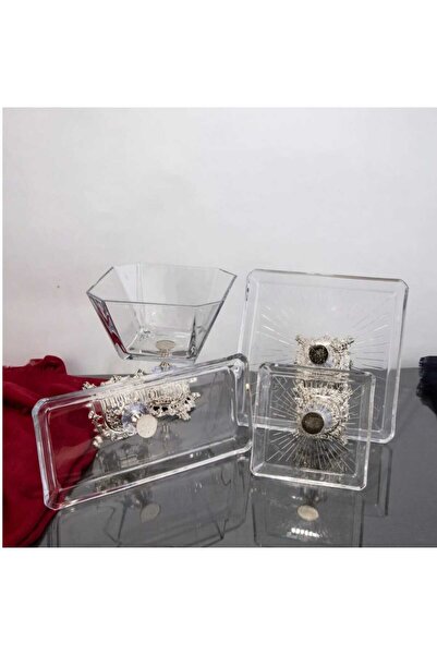 ÇNR Home Collection 4-Piece Metal Stand Cookie Display Set