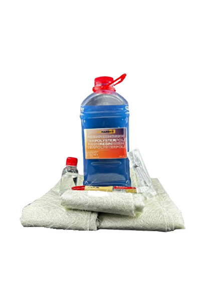AZMarkeT Polyester Resin and Fiberglass 4 kg + 4 m² of 300g Density