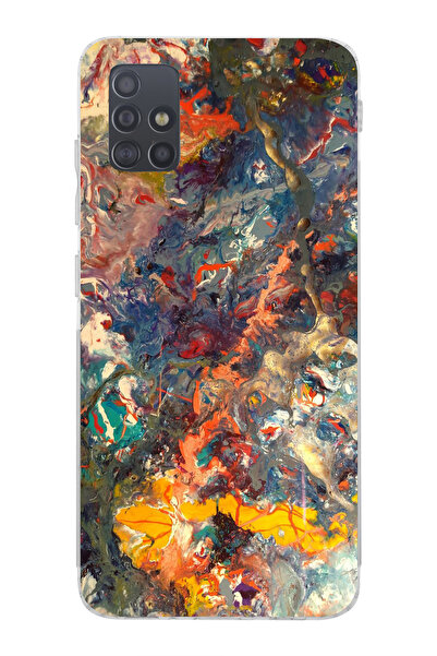 moonset Samsung Galaxy M31S Uyumlu Baskılı Yumuşak Silikon Şeffaf Telefon Kılıfı