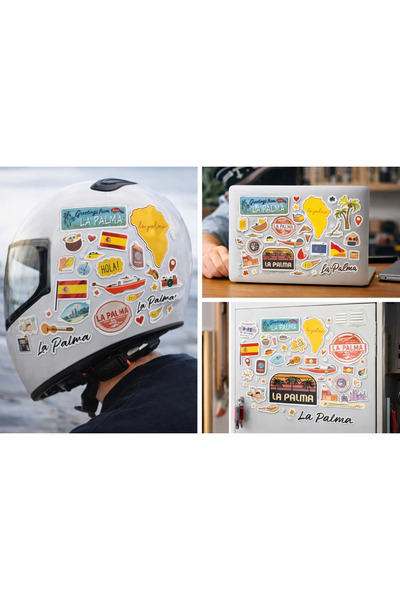 Limitless Design La Palma Sticker Set |   Canary Islands Themed Laptop, Lugga...
