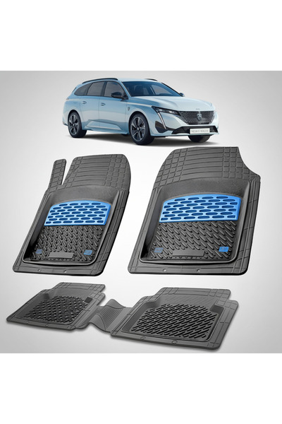 TEAMCAR Πατάκια αυτοκινήτου τύπου δίσκου συμβατά με Peugeot e-308 SW (MY23-25...