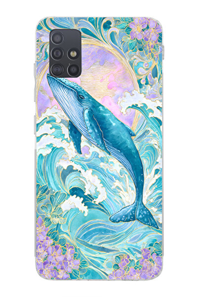 moonset Samsung Galaxy M31S Uyumlu Baskılı Yumuşak Silikon Şeffaf Telefon Kılıfı